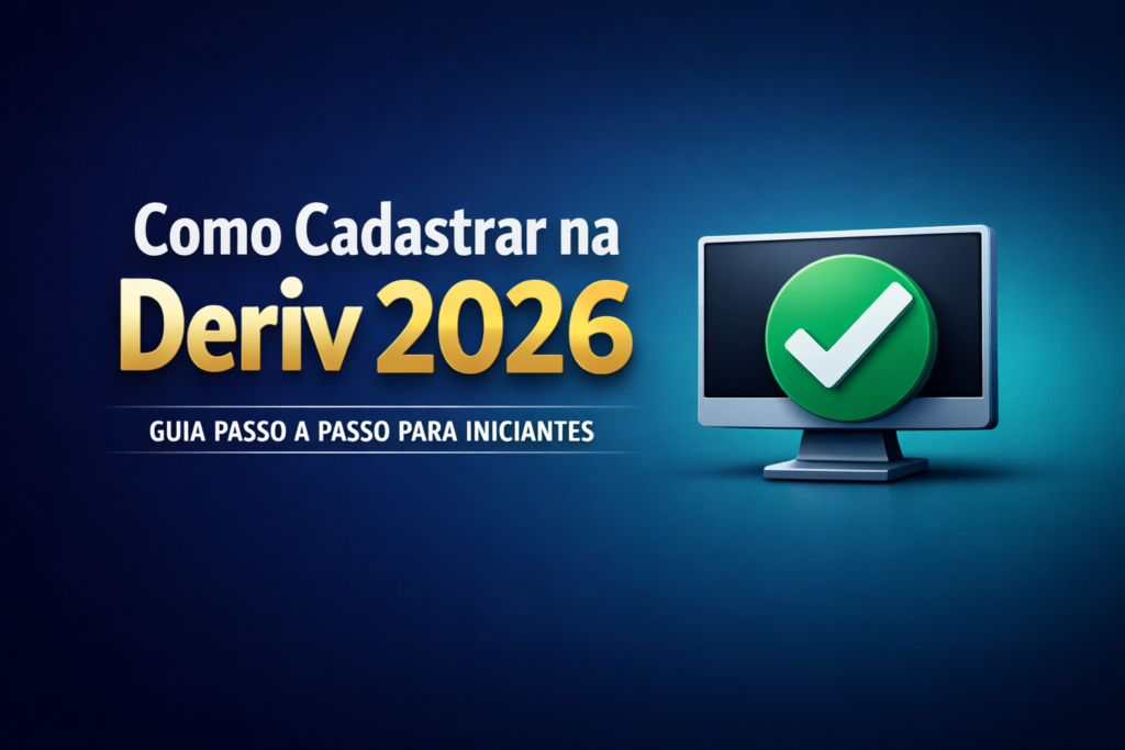 Guia passo a passo para criar sua conta na Deriv - tutorial atualizado para brasileiros em 2026.